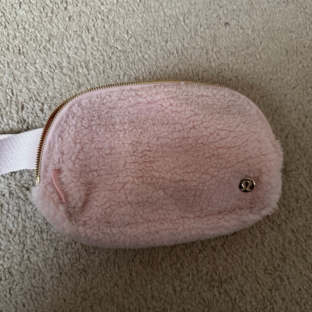 Lululemon Pink Fleece Belt Bag